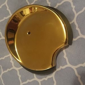 Gold ceramic Starbucks lid